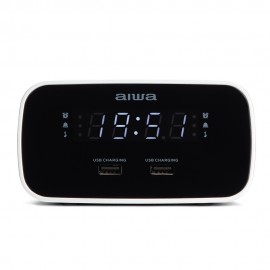 AIWA Dual Alarm Clock Radio BLACK | 900064