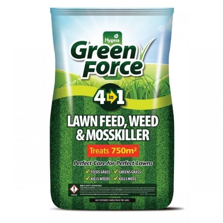 Greenforce 4 In 1 Lawn Feed, Weed & Mosskiller 15kg | G60002