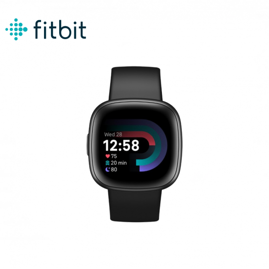 Fitbit Versa 4 Smart Fitness Tracker Exercise Watch Black Graphite | 79-FB523BKBK
