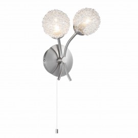 Wire Ball 2 Light Wall Lamp SATIN NICKLE | 430505