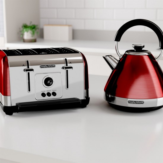 MORPHY RICHARDS Venture 4 Slice Toaster RED | 240133