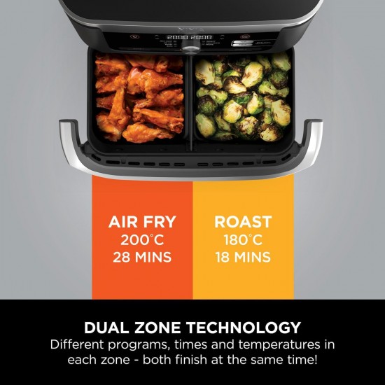 Ninja Foodi Flexdrawer Dual Mega Zone 10.4L Air Fryer Cooker | AF500UK