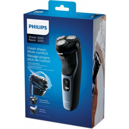 PHILIPS Wet or Dry Electric Shaver Series 3000 | S3133/51