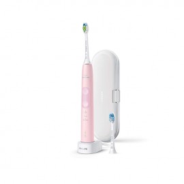 Philips HX6856/29 Sonicare ProtectiveClean 5100 Electric Toothbrush, Pink, with Travel Case, 3 x Cleaning Modes & 2 x Whitening Brush Head (UK 2-pin Bathroom Plug) ds