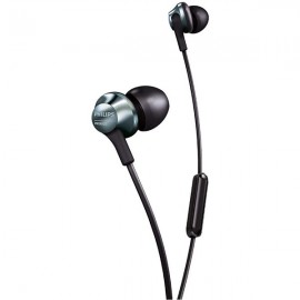 Philips in-ear headphones PRO6105BK/00 in-ear headset (built-in microphone, high-resolution audio, 8.6-mm drivers, ergonomic design, wired) black/silver ds
