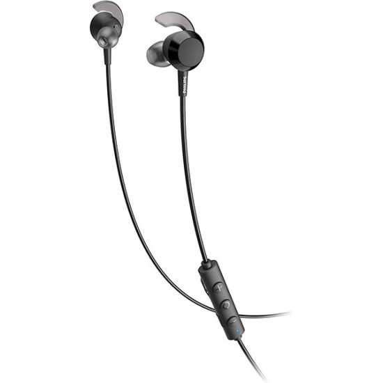 Philips TAE4205BK/00 In-Ear Headphones Bluetooth with Inline Remote Control (8.2-mm Neodymium drivers, BASS Boost Button, 10 Hours Play Time, Noise Isolation, Secure Fit) Black ds