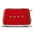 SMEG 50's Retro Style Aesthetic 2 Slice Toaster RED | TSF01RDUK