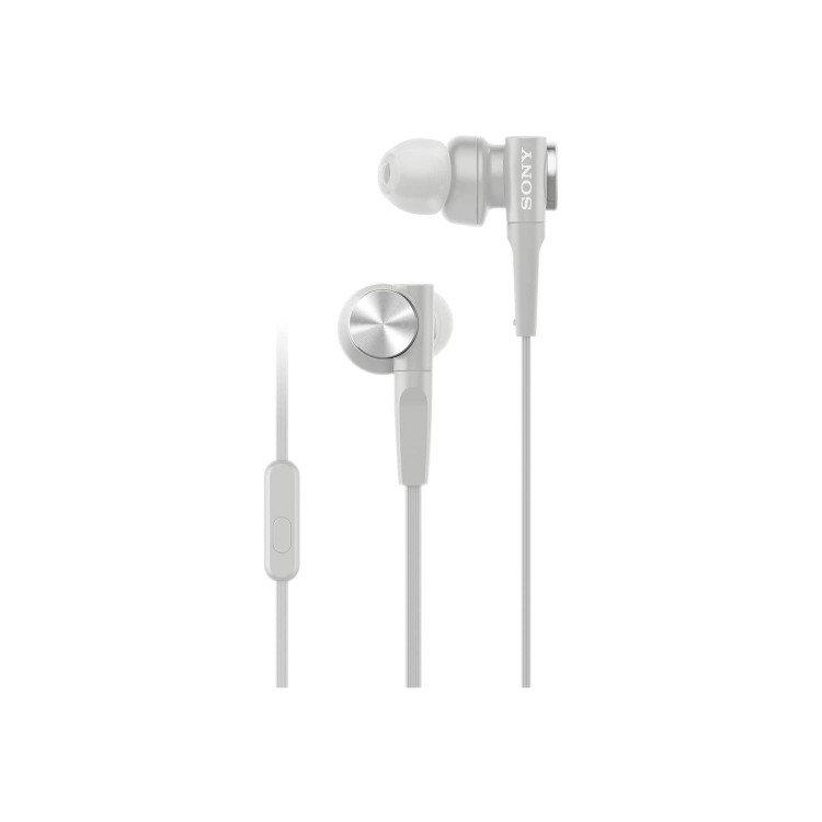 SONY Extra Bass In-ear Wired Headphones WHITE | MDR-XB55AP