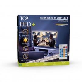 TCP Warm White TV Strip LED Light with Remote | TCPSTR-NONW1MUSB