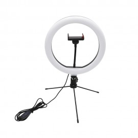 YOU STAR Content Creator Adjustable 26cm LED Ring Light with Phone Holder & Desktop Stand | YS2344