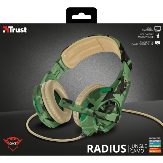 Trust GXT 310C Radius Gaming Headset - jungle camo - 22207