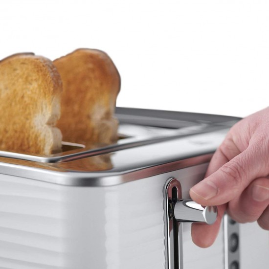 Russell Hobbs Inspire White 4 Slice Toaster | 24380 