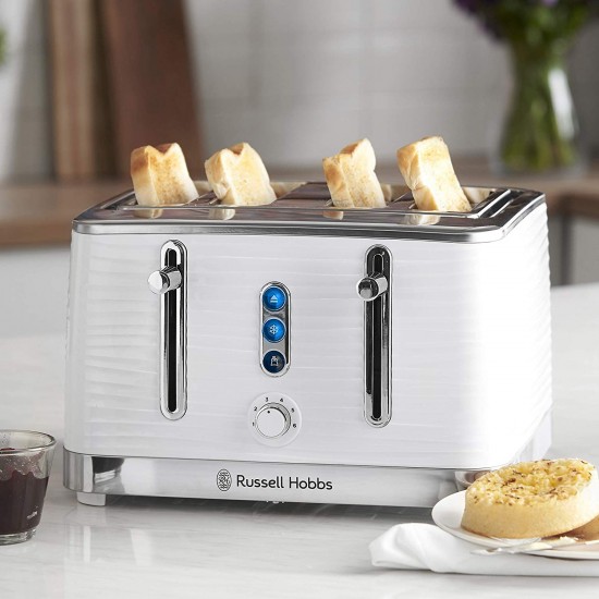 Russell Hobbs Inspire White 4 Slice Toaster | 24380 