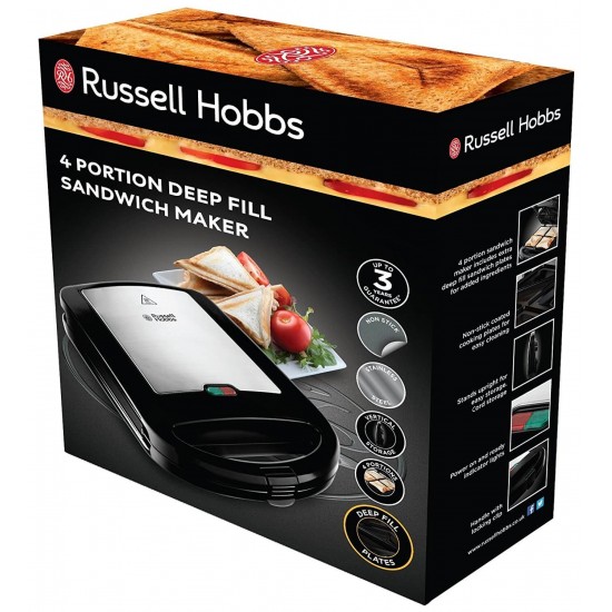 Russell Hobbs 4 Portion Deep Fill Sandwich Maker - 24550