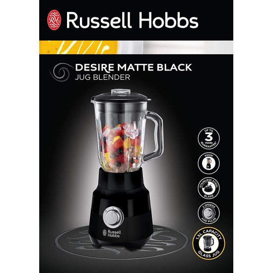 Russell Hobbs Desire Matte Black Jug Blender | 24722